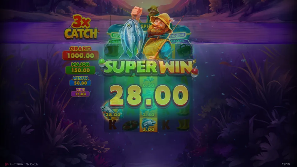 Angler Wild triggering the Collect Feature in 3x Catch