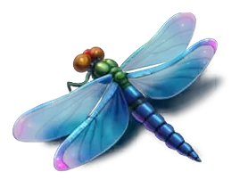 Dragonfly low-paying symbol in 3x Catch paytable